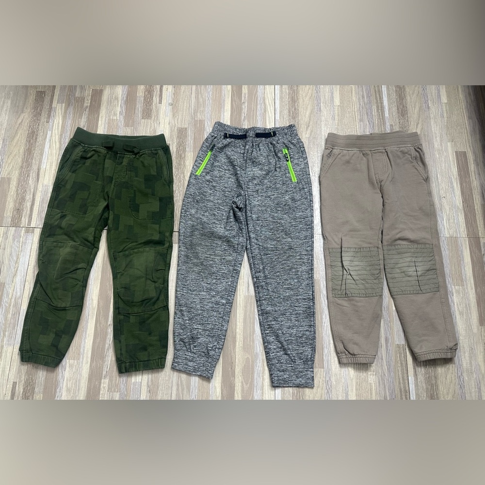 Kids' Green, Gray, and Tan Bottoms Bundle, Size 5